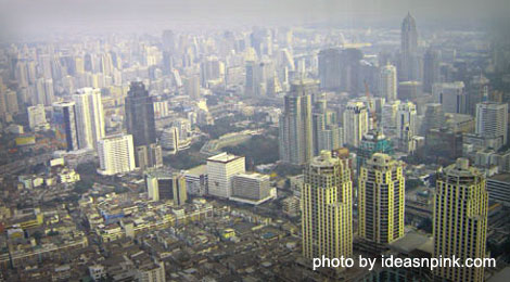 View from the 77th Floor of Baiyoke Sky Hotel, Bangkok, Thailand