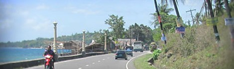 motorcycle along highway in Dumaguete