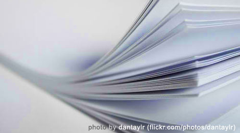 Paper sheets - photo by dantaylr (flickr.com/photos/dantaylr)