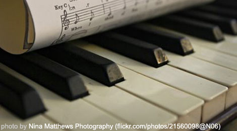 piano keys - photo by Nina Matthews Photography (flickr.com/photos/21560098@N06)