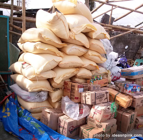Relief goods for the victims of Yolanda supertyphoon