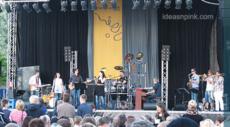 musicians on stage at the Pori Jazz Festival