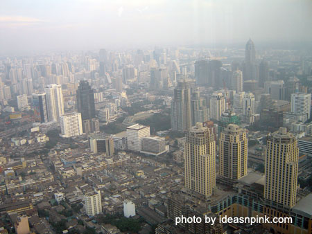 View from the Observation Deck at the 77th floor of Baiyoke Sky Hotel