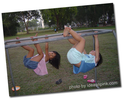 Anzel and R-jed at the playground
