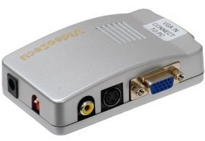 Videosecu PC to TV Converter VGA to RCA S-Video Mac Computer Laptop to Composite Video Switcher VGA2TV 1L7